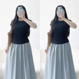 Áo Thun Baby Tee Bigsize Nữ Tay Ngắn Cổ Tròn Vải Tăm Co Giãn Phong Cách Basic Cho Chubby 50-95kg G244