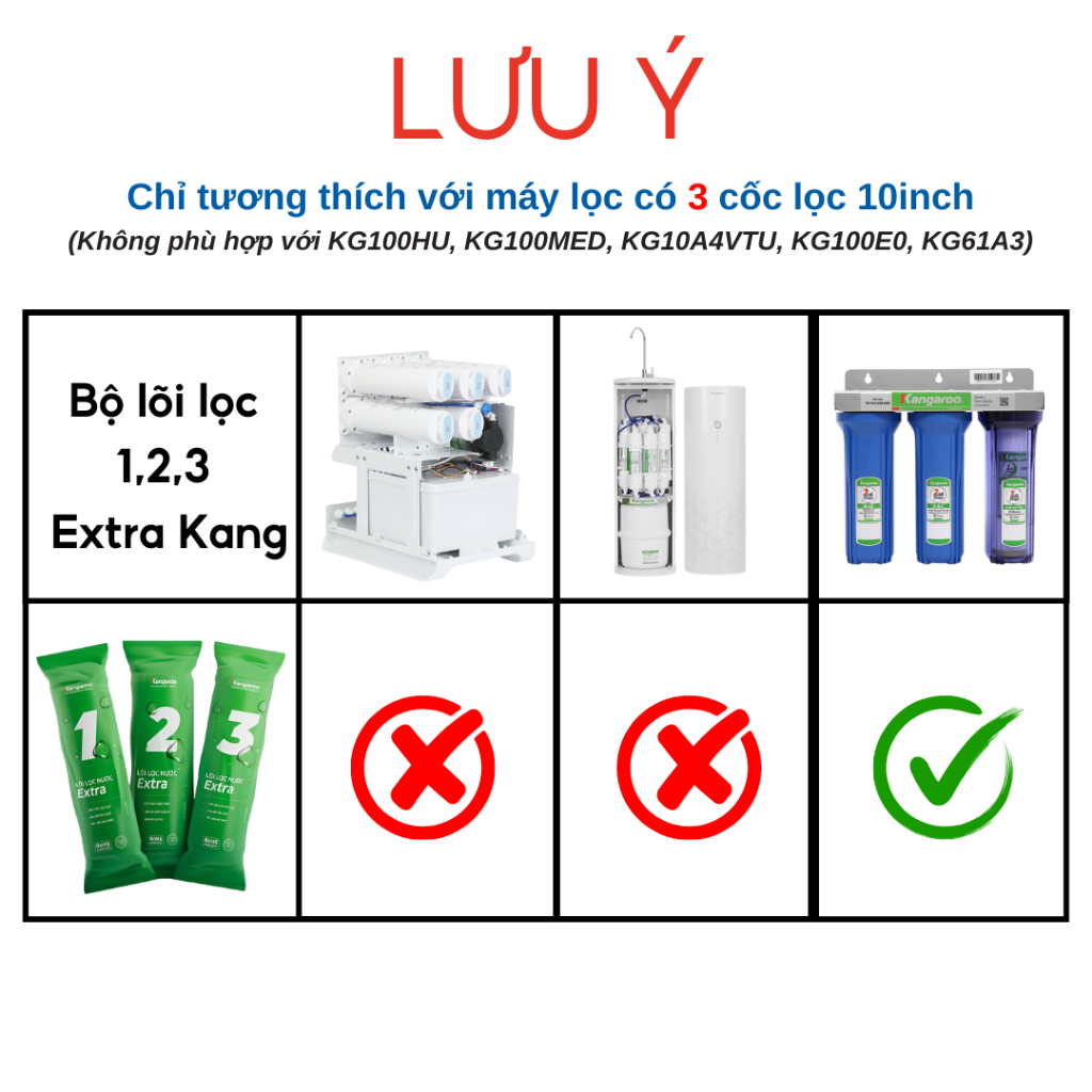 Ảnh Bộ 3 Lõi Lọc Thô KANGAROO EXTRA SỐ 1-2-3 Chính Hãng Bảo Hành 1 Tháng 3