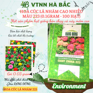 Hạt giống Hoa Cúc Lá Nhám Cao Nhiều Màu Giant Zinnia 223 (0,1gram~20 hạt)