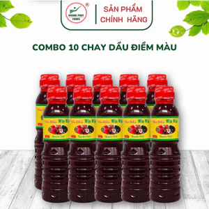 Combo 10 chai dầu màu điều Win Win chai 230ml từ hạt điều đỏ, màu đẹp từ hạt điều Tây Nguyên - KHANG PHÁT FOODS