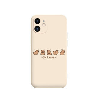 Ốp lưng iphone in tên theo yêu cầu Emotion Capybara 6/7/8/plus/x/xr/xs/11/12/13/14/15/16/pro max - yc196