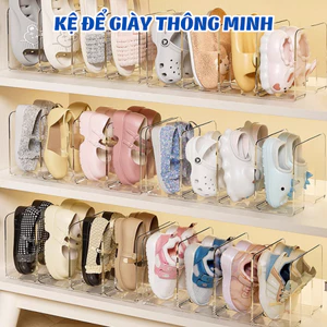 Giá Để Giày Trong Suốt, Kệ Để Giày Dép Sắp Xếp Thông Minh Gọn Gàng