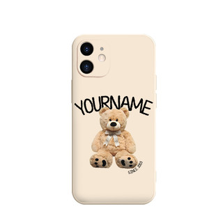 Ốp lưng iphone in tên và năm sinh theo yêu cầu Leno teddy bear 6/7/8/plus/x/xr/xs/11/12/13/14/15/16/pro max - yc196