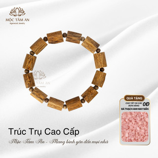 Vòng trầm hương Trúc Trụ Mộc Tâm An dành cho nam quà tặng bình an, may mắn, tài lộc