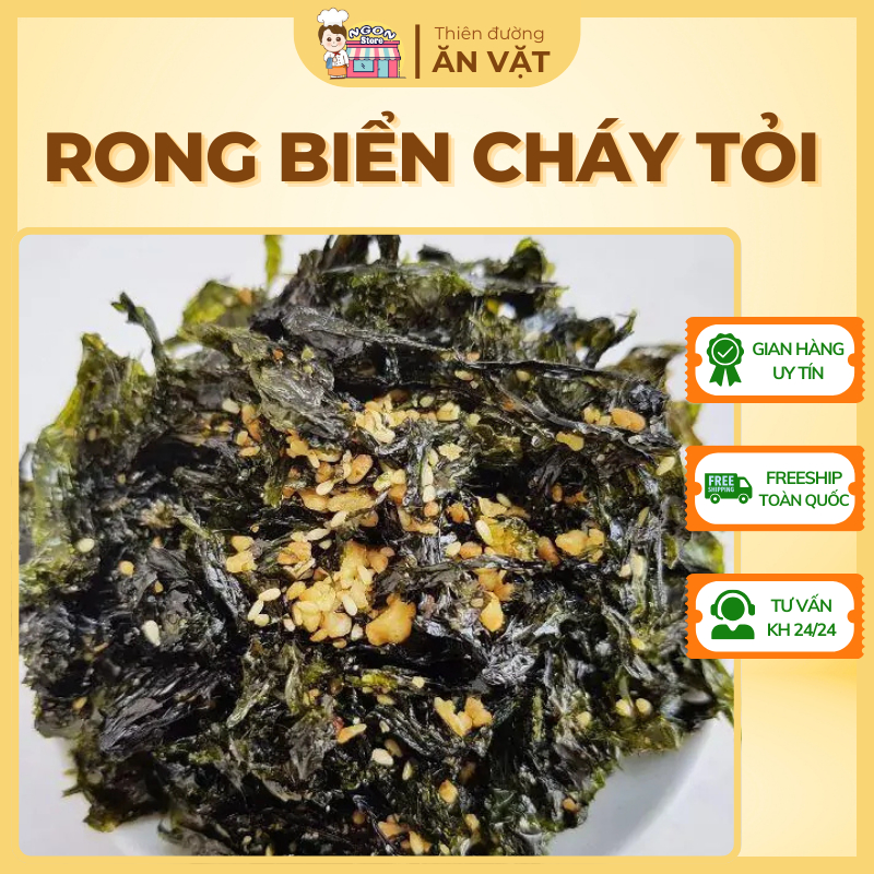 《ĐẶC SẢN》Rong Biển Cháy Tỏi - Giòn Thơm Nức Mũi - Rong Biển Vụn Trộn ...
