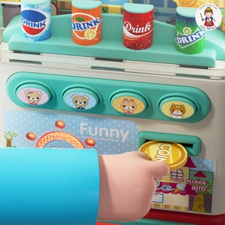 ĐỒ CHƠI MÁY BÁN NƯỚC MINI TỰ ĐỘNG CÓ NHẠC ĐÈN THÚ VỊ ĐI KÈM NHIỀU PHỤ KIỆN XU , LON NƯỚC ĐỒ CHƠI THÔNG MINH CHO BÉ