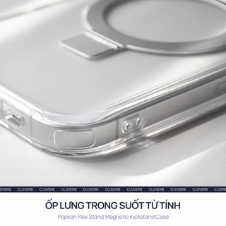 Ốp Lưng Có Giá Đỡ Cho iPhone 17 Pro Max Trong Suốt Vòng Từ Tính Popkon Flex Stand