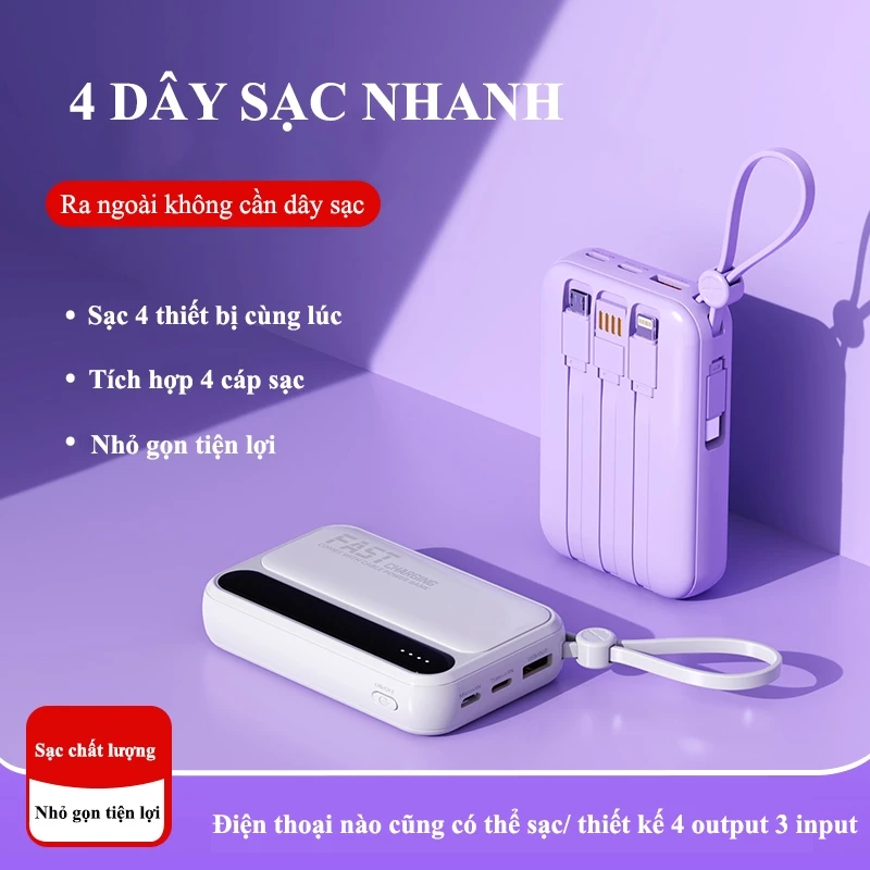 Màn hình LED hiển thị dung lượng pin trên sạc dự phòng R08
