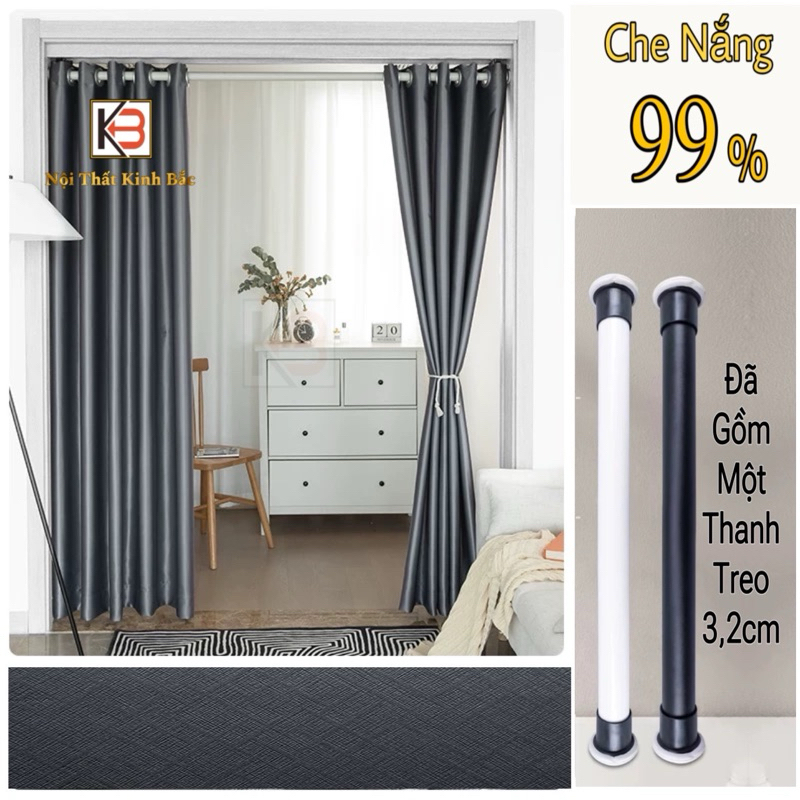 ComBo Rèm Cửa KB02+ Thanh Treo rèm đa năng , Rèm vải làm từ Polyester ...