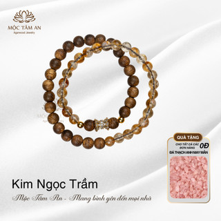 Vòng trầm hương Kim Ngọc Trầm Mộc Tâm An quà tặng ý nghĩa, may mắn