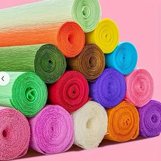 Giấy nhún làm hoa, giấy nhún làm thủ công trang trí, giấy nhăn gấp hoa