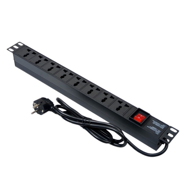 Ổ Cắm Điện , Thanh Nguồn PDU 8 Chấu Đa Năng Lắp Tủ Rack có dây nguồn 1 ...