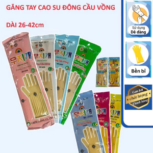 Găng tay rửa bát, rửa chén siêu dai Đông Cầu Vồng, chống thấm nước, bảo vệ da tay full size