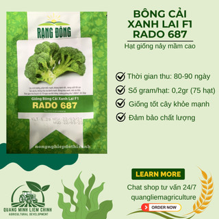 Hạt Giống Bông Cải Xanh RADO 687 (Gói 0,2g~75 Hạt) Rạng Đông, Sinh Trưởng Tốt - [Súp Lơ Xanh]