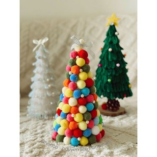 set nguyên liệu tự làm cây thông kẽm nhung, cây thông pom pom QNshop Handmade ^^