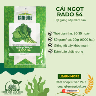 Hạt Giống Cải Ngọt RADO 54 (Gói 20g ~ 6000 Hạt) Rạng Đông, Dễ Gieo Trồng, Thu Hoạch Nhanh