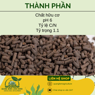 Phân Bón Hữu Cơ Trùn Quế GOF01 (Túi 1KG) - Phân Bón Cho Hoa Lan, Cây Cảnh, Dày Lá, Cứng Cây, Bền Hoa