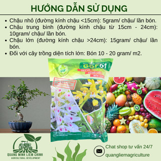 Phân Bón Hữu Cơ Trùn Quế GOF01 (Túi 1KG) - Phân Bón Cho Hoa Lan, Cây Cảnh, Dày Lá, Cứng Cây, Bền Hoa