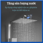 Sen cây vuông inox 304, sen cây tắm đứng, sen tắm đứng inox 304 mờ bền bỉ, sen tắm inox 3 chế độ — ảnh 6