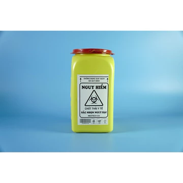 ❤ Hộp nhựa đựng vật sắc nhọn 1.5L Bình Hủy bơm Kim Tiêm 1,5 lít 1.5l,Thùng rác chứa kim tiêm,rác sắc nhọn,sinh học 1,5l