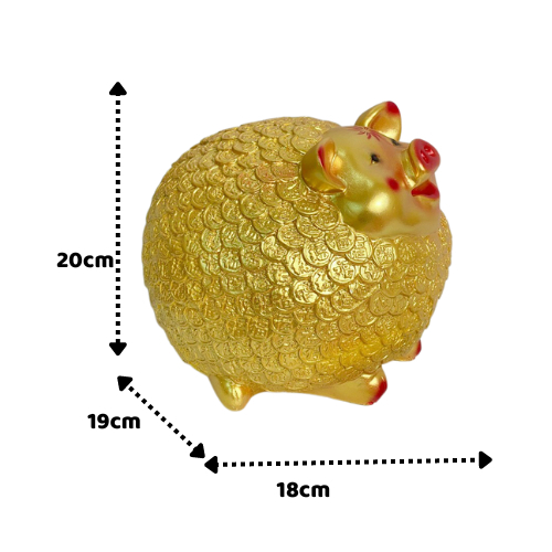 Heo Đất lợn đất Nhím đồng xu màu vàng gold -ống tiết kiệm phong thủy mang may mắn tài lộc LĐ20