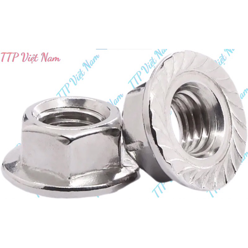 10c Đai ốc liền long đen,ecu liền vành,ốc mặt bích M3,M4,M5,M6,M8,M10 ...