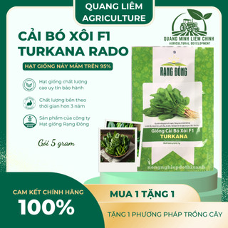 Hạt Giống Cải Bó Xôi F1 RADO Turkana (Gói 5g~600 Hạt) Rạng Đông, Xanh Mướt, Năng Suất Cao