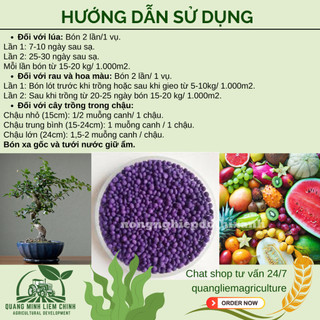Phân bón NPK Better Xanh (12-12-17-6S+TE) và NPK Tím (16-12-8 11+TE)  (1KG), dùng cho mọi giai đoạn
