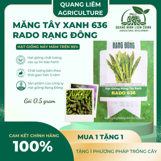 Hạt Giống Măng Tây Xanh Rado 636 (Gói 0,5g~25 Hạt) Rạng Đông, Nảy Mầm Tốt, Giòn, Ngọt