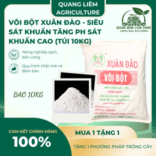 Vôi bột Xuân Đào - Siêu sát khuẩn, tăng PH sát khuẩn cao cho đất đai và cây trồng (túi 10kg)