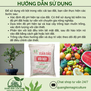 Vôi bột Xuân Đào - Siêu sát khuẩn, tăng PH sát khuẩn cao cho đất đai và cây trồng (túi 10kg)