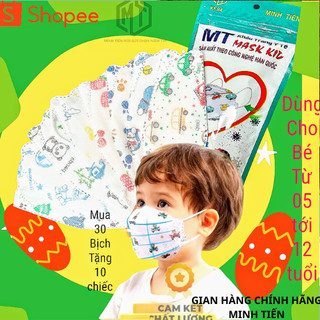 Sỷ 320c Khẩu Trang cao cấp Kf94 Trẻ Em,4D,MINH TIẾN ,04 lớp, Form Từ 5 Đến 12 Tuổi Ngăn Ngừa Bụi Mịn