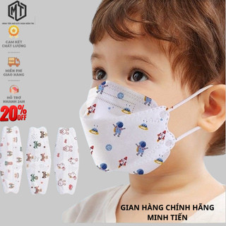 Sỷ 320c Khẩu Trang cao cấp Kf94 Trẻ Em,4D,MINH TIẾN ,04 lớp, Form Từ 5 Đến 12 Tuổi Ngăn Ngừa Bụi Mịn
