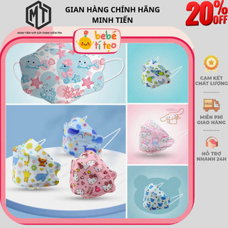Sỷ 320c Khẩu Trang cao cấp Kf94 Trẻ Em,4D,MINH TIẾN ,04 lớp, Form Từ 5 Đến 12 Tuổi Ngăn Ngừa Bụi Mịn