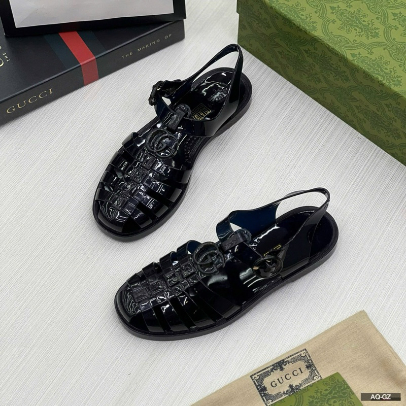 ⚡️[Hight Quality] Dép Rọ Gu11 Sandal With Double - Màu Sắc Bóng Siêu Bắt Mắt Phối Logo Full Box Qccc