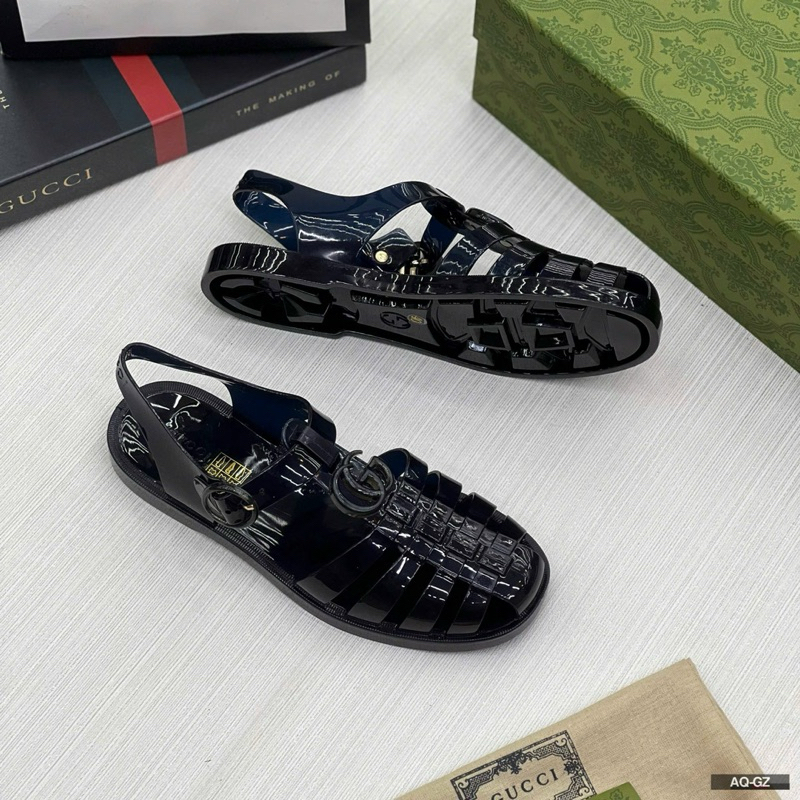 ⚡️[Hight Quality] Dép Rọ Gu11 Sandal With Double - Màu Sắc Bóng Siêu Bắt Mắt Phối Logo Full Box Qccc
