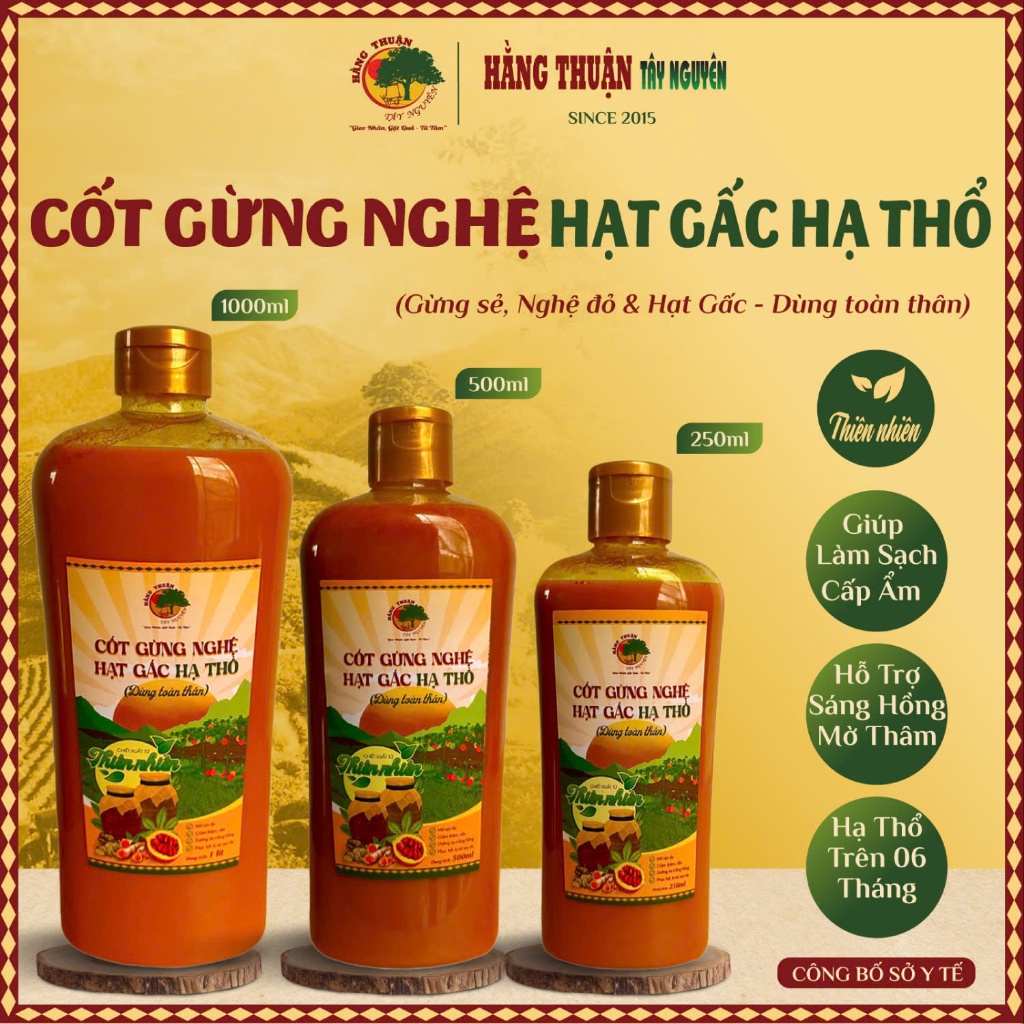 Cốt Gừng Nghệ Hạt Gấc Hạ Thổ Làm Đẹp Body Dưỡng Da Hằng Thuận Tây Nguyên