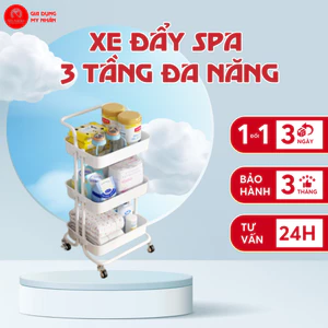 NEW 2024 Xe Đẩy Spa 3 Tầng Đa Năng My Nhân Kệ Để Đồ Bỉm Sữa