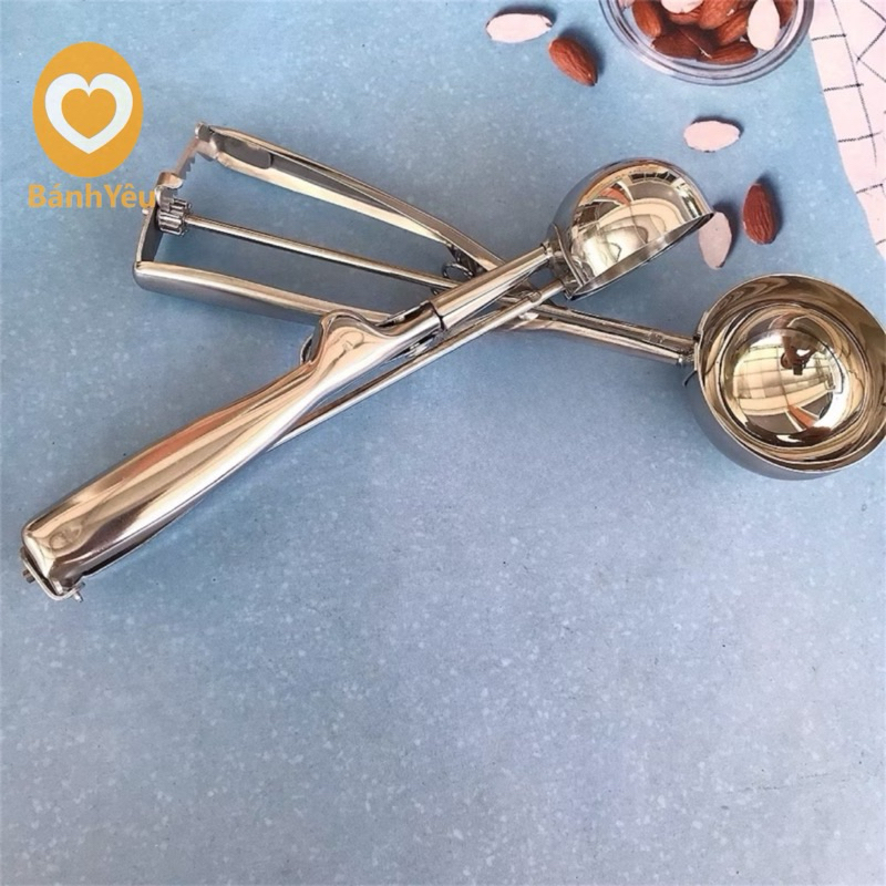 Muỗng múc kem, trái cây inox