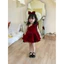 Sét váy nhung phối ren cho bé gái 8-30kg