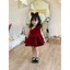 Sét váy nhung phối ren cho bé gái 8-30kg