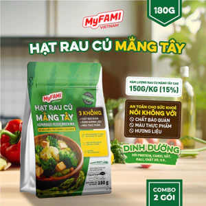 Combo 2 Gói Gia Vị 180G Hạt Rau Củ Măng Tây MyFAMI 15% nấu&nêm KHÔNG chất bảo quản
