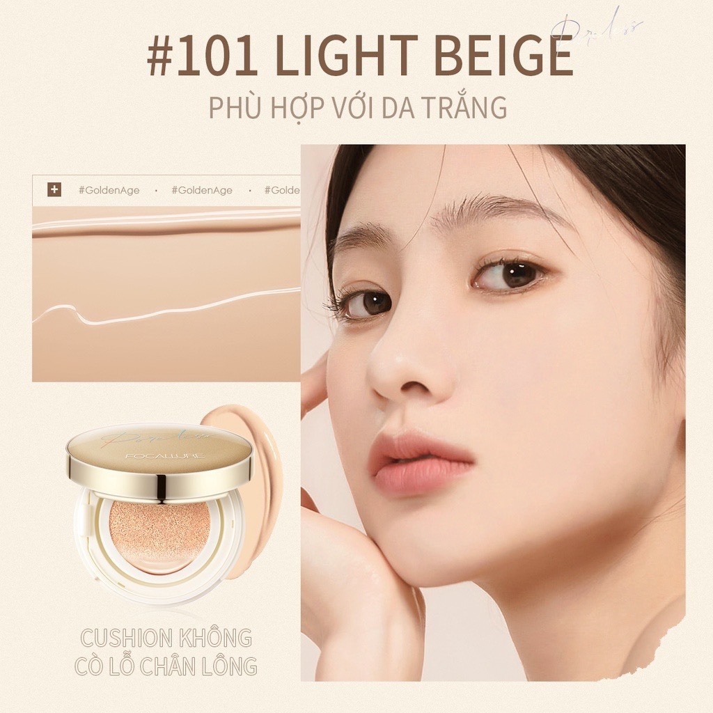 FOCALLURE Phấn nước poreless matte mịn lỳ, lâu trôi FA198 12g | NHÍM HOUSE