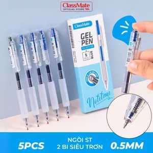 Bút Bi Nước Bút Gel Mực Bấm Ngòi ST 0.5mm Classmate Bút Nước Mực Đen Xanh Mực Đều Nét Trơn Ghi Chép Luyện Thi CL-GP112