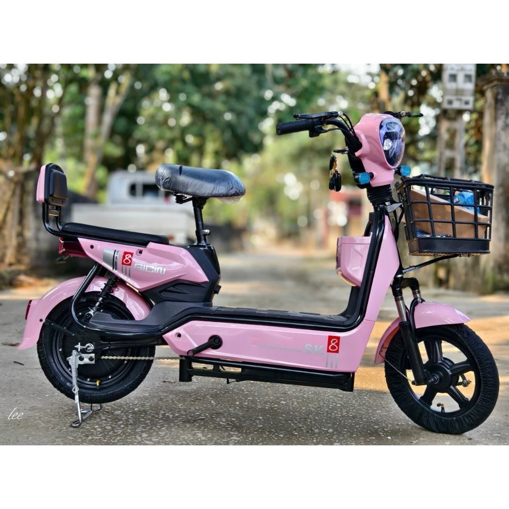 Xe Đạp Điện Dành Cho Học Sinh - SK8, Mẫu Xe Điện Sk8 Chính Hãng 2026, Bản Full Phụ Kiện - Nâng cấp bình ác quy