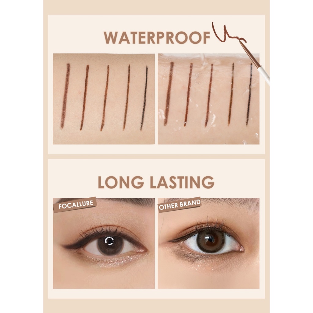 FOCALLURE Bút chì kẻ mắt dạng sáp Focallure đầu mảnh 1.7mm lâu trôi 1g | NHÍM HOUSE