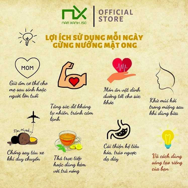 Ảnh Nam Xanh Gừng Nướng Mật Ong Ginger Honey Hộp 10 Miếng 2