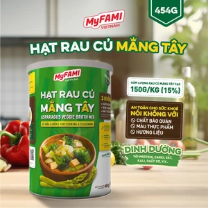 Gia Vị Nấu Ăn Hạt Rau Củ Măng Tây MyFAMI 15% rau củ, măng tây KHÔNG chất bảo quản lon 454G
