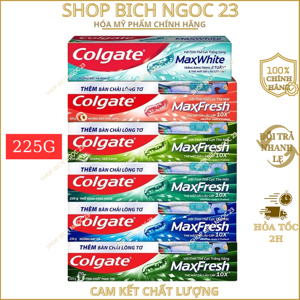 Kem đánh răng Colgate Maxfresh 225g Tặng bàn chải lông tơ