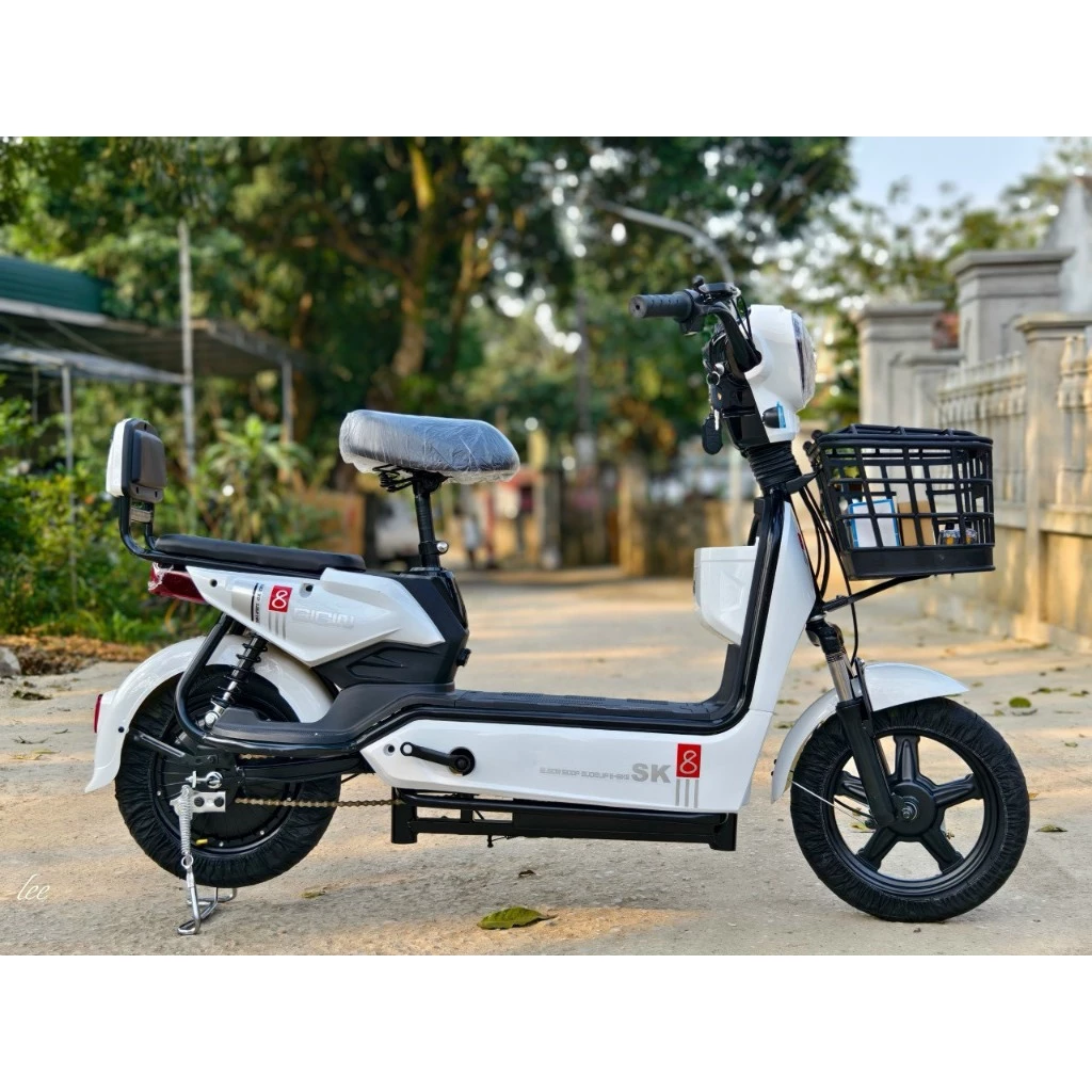Xe Đạp Điện Dành Cho Học Sinh - SK8, Mẫu Xe Điện Sk8 Chính Hãng 2026, Bản Full Phụ Kiện - Nâng cấp bình ác quy